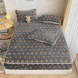 Thick Quilted Plush Double Bed Fitted Sheet