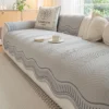 Modern Geometric Couch Cover 100% Cotton Non-Slip Sofa Protector Pet Mat