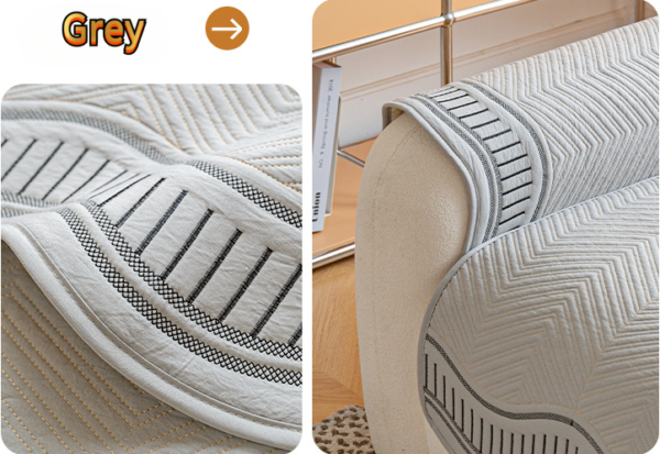 Modern Geometric Couch Cover 100% Cotton Non-Slip Sofa Protector Pet Mat