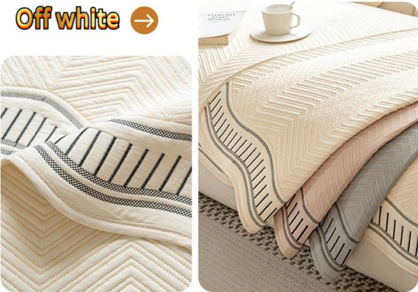 Modern Geometric Couch Cover 100% Cotton Non-Slip Sofa Protector Pet Mat