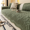 Thick Cotton Fleece Sofa Protector Non-Slip Jacquard Couch Cover