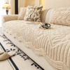 Thick Cotton Fleece Sofa Protector Non-Slip Jacquard Couch Cover