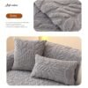 Thick Cotton Fleece Sofa Protector Non-Slip Jacquard Couch Cover