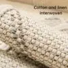 Earthy Texture Enduring Style  Woven Cotton Linen Sofa Throw