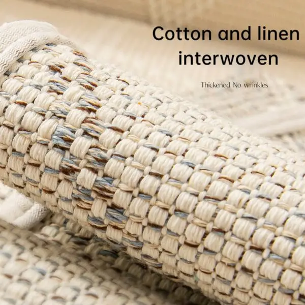 Earthy Texture Enduring Style  Woven Cotton Linen Sofa Throw