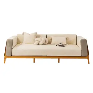 Earthy Texture Enduring Style  Woven Cotton Linen Sofa Throw