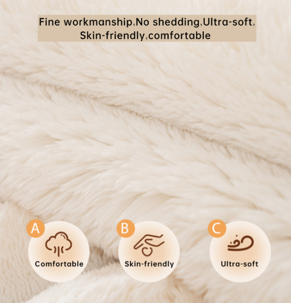 Plush Faux Rabbit Fur Sofa Cover Non-Slip Channel Tufted Couch Protector