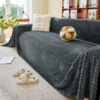 Super Soft Flannel Fleece Throw Textured All-Season Couch Cover