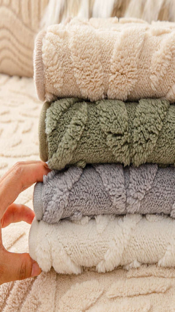 Thick Cotton Fleece Sofa Protector Non-Slip Jacquard Couch Cover