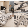 Bohemian Woven Throw Blanket Reversible Jacquard Sofa Throw