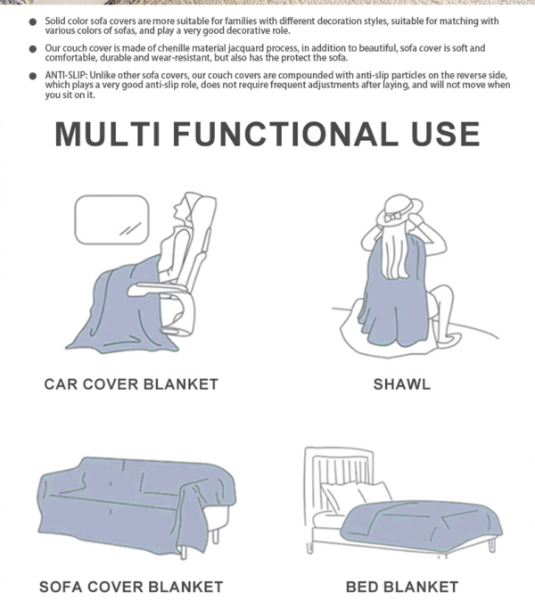 Bohemian Woven Throw Blanket Reversible Jacquard Sofa Throw