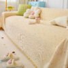 Speckled Chenille Throw Blanket Colorful Confetti Sofa Cover with Fringe