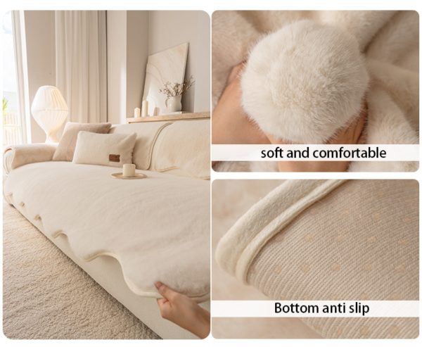 Ultra Soft Non-Slip Sofa Protector Machine Washable Faux Fur Pet Cover