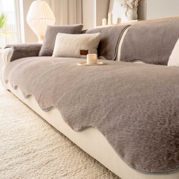 Ultra Soft Non-Slip Sofa Protector Machine Washable Faux Fur Pet Cover