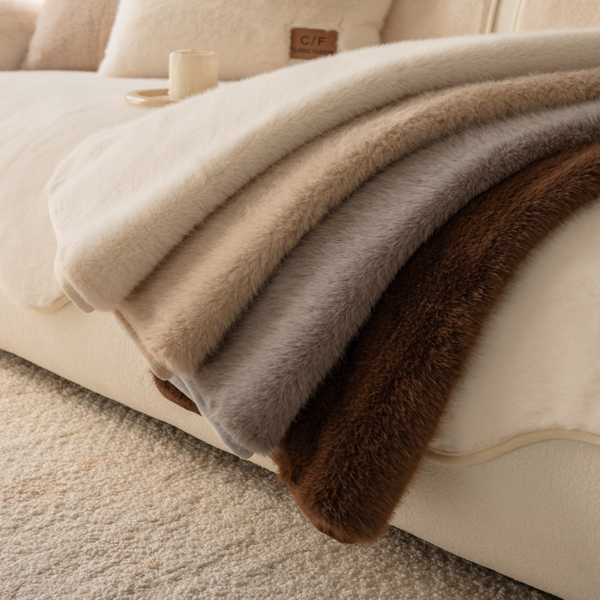 Ultra Soft Non-Slip Sofa Protector Machine Washable Faux Fur Pet Cover