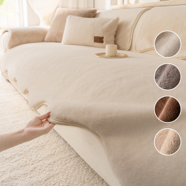 Ultra Soft Non-Slip Sofa Protector Machine Washable Faux Fur Pet Cover