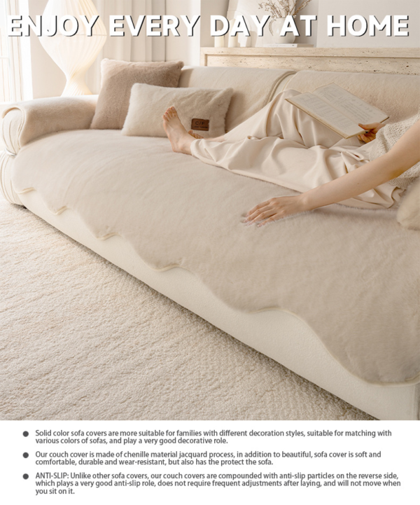 Ultra Soft Non-Slip Sofa Protector Machine Washable Faux Fur Pet Cover